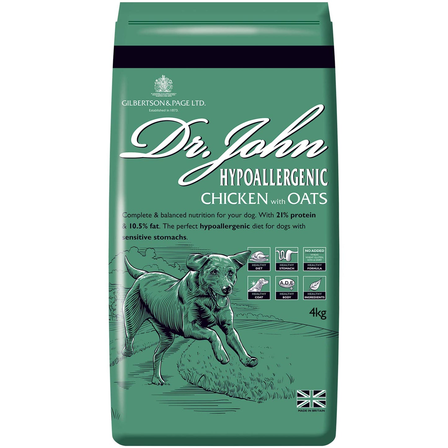 Dr John Hypoallergenic Dry Dog Food Chicken with Oats, 15 kg