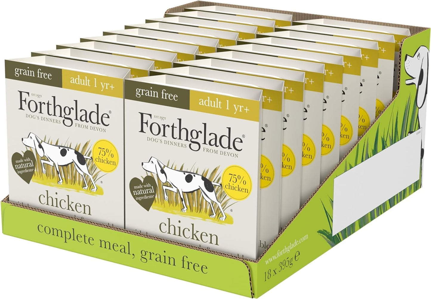 Forthglade Wet Dog Food Variety Pack - Grain Free & Hypoallergenic Dog Food, Adult 1 Year+, Turkey, Lamb & Duck with Vegetables, Complete Stomach Sensitive Meals, Natural Ingredients