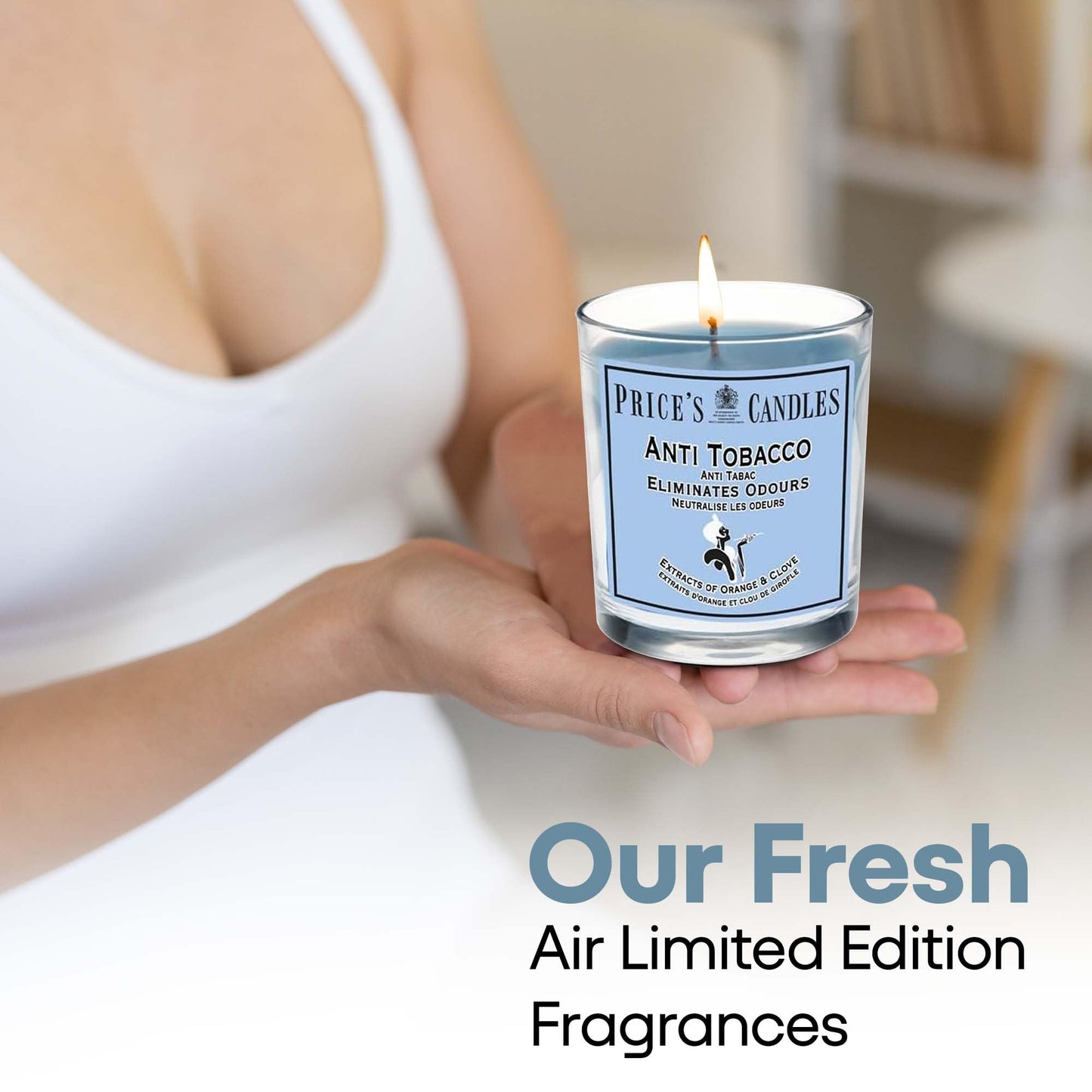 Price's - Household Pet Jar Candle - Odour Eliminating Candle - Made With Orange, Lemon & Thyme Extracts - Clean, Fresh, Quality Fragrance - Long Lasting Scent