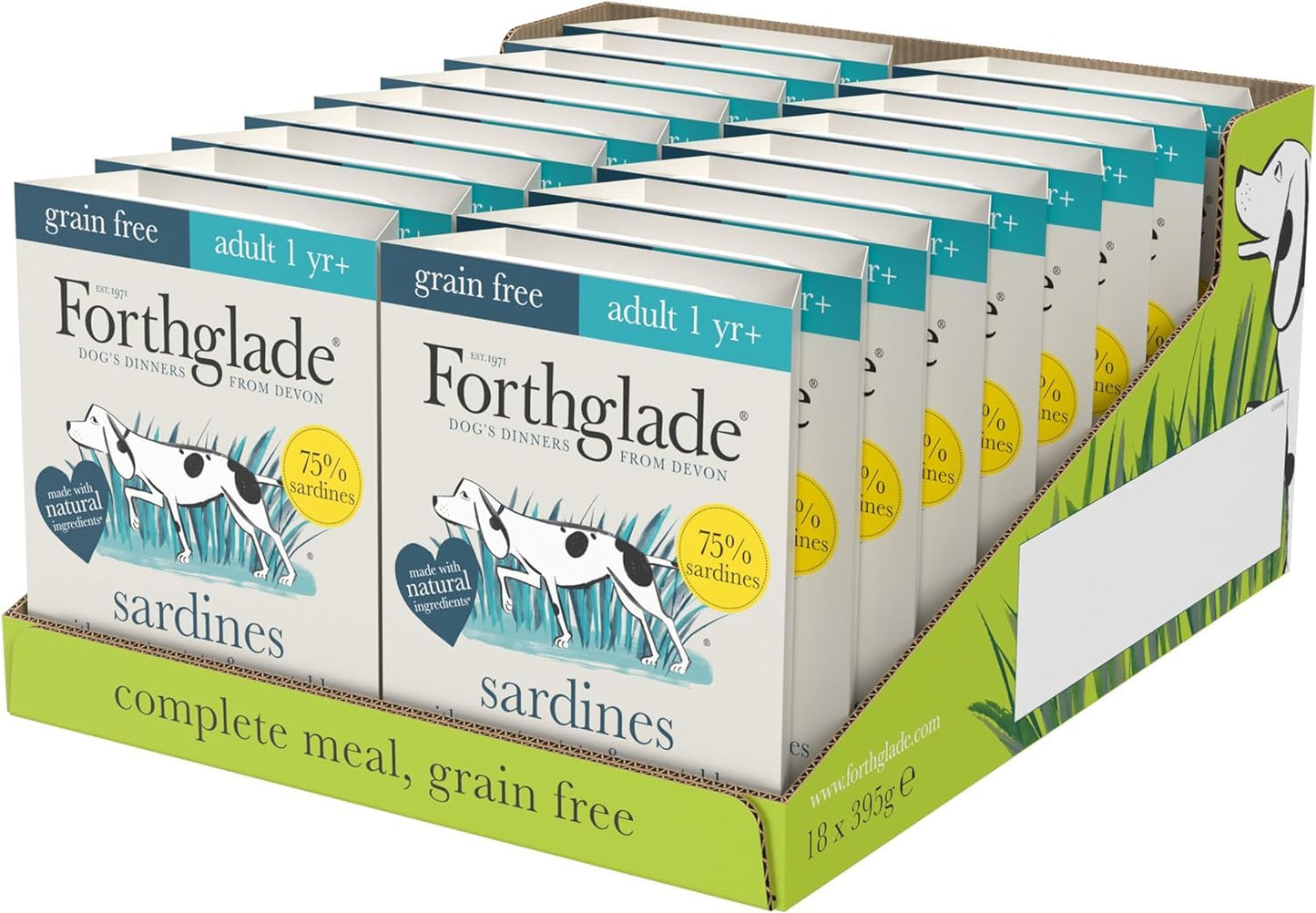 Forthglade Wet Dog Food Variety Pack - Grain Free & Hypoallergenic Dog Food, Adult 1 Year+, Turkey, Lamb & Duck with Vegetables, Complete Stomach Sensitive Meals, Natural Ingredients