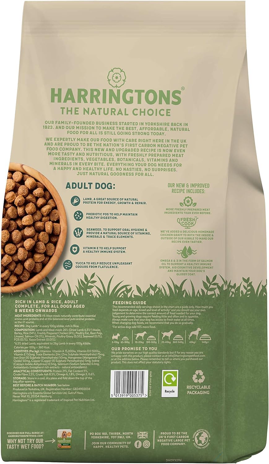 Harringtons Complete Dry Dog Food - Made with All Natural Ingredients