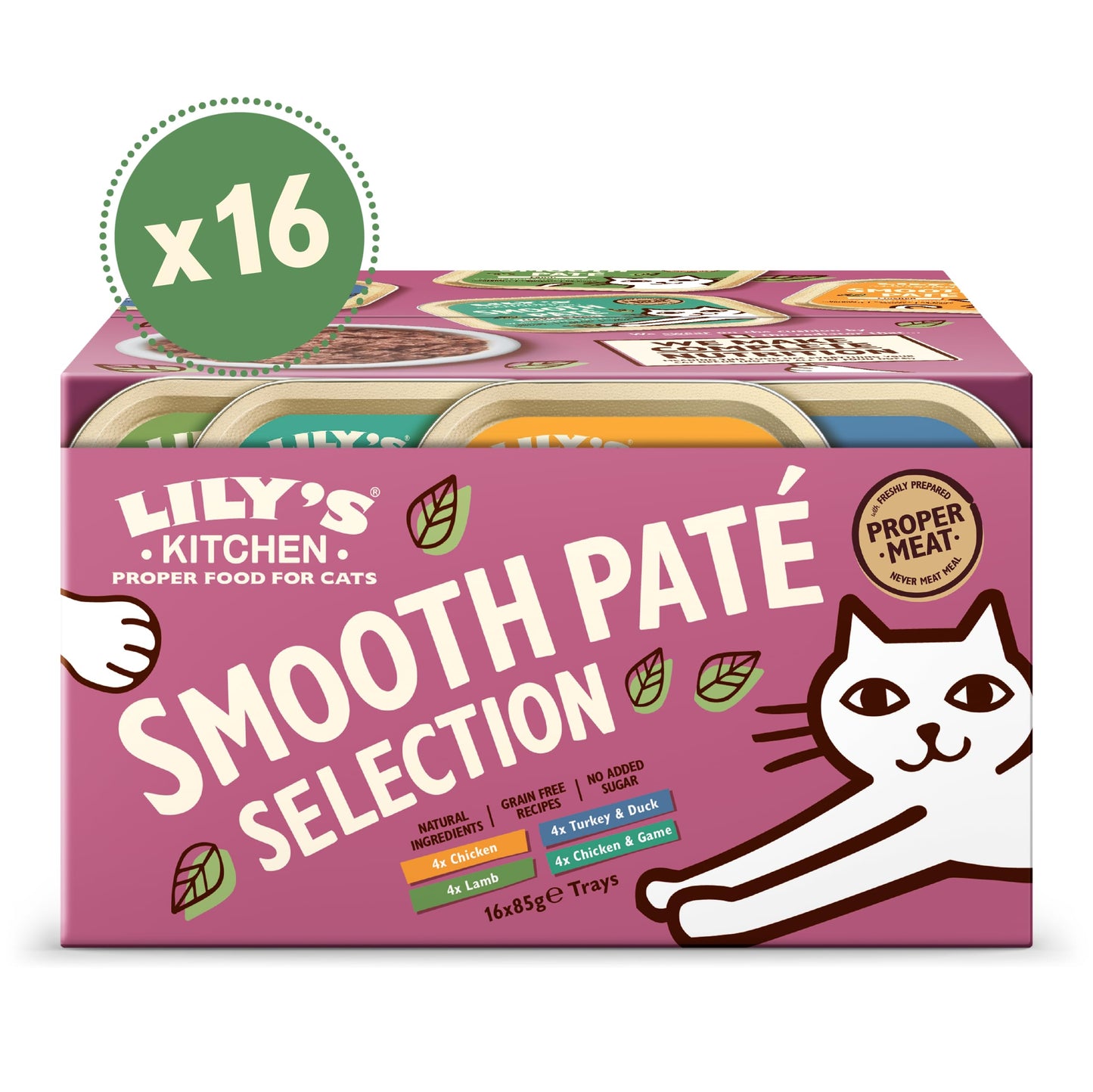 Lily’s Kitchen Smooth Paté Selection Complete Nutrition Adult Cat Food 4 x (8 x 85g)
