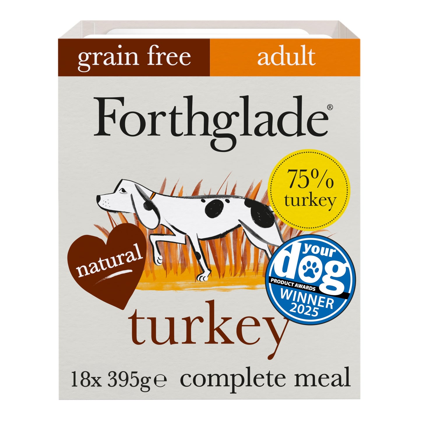 Forthglade Wet Dog Food Variety Pack - Grain Free & Hypoallergenic Dog Food, Adult 1 Year+, Turkey, Lamb & Duck with Vegetables, Complete Stomach Sensitive Meals, Natural Ingredients