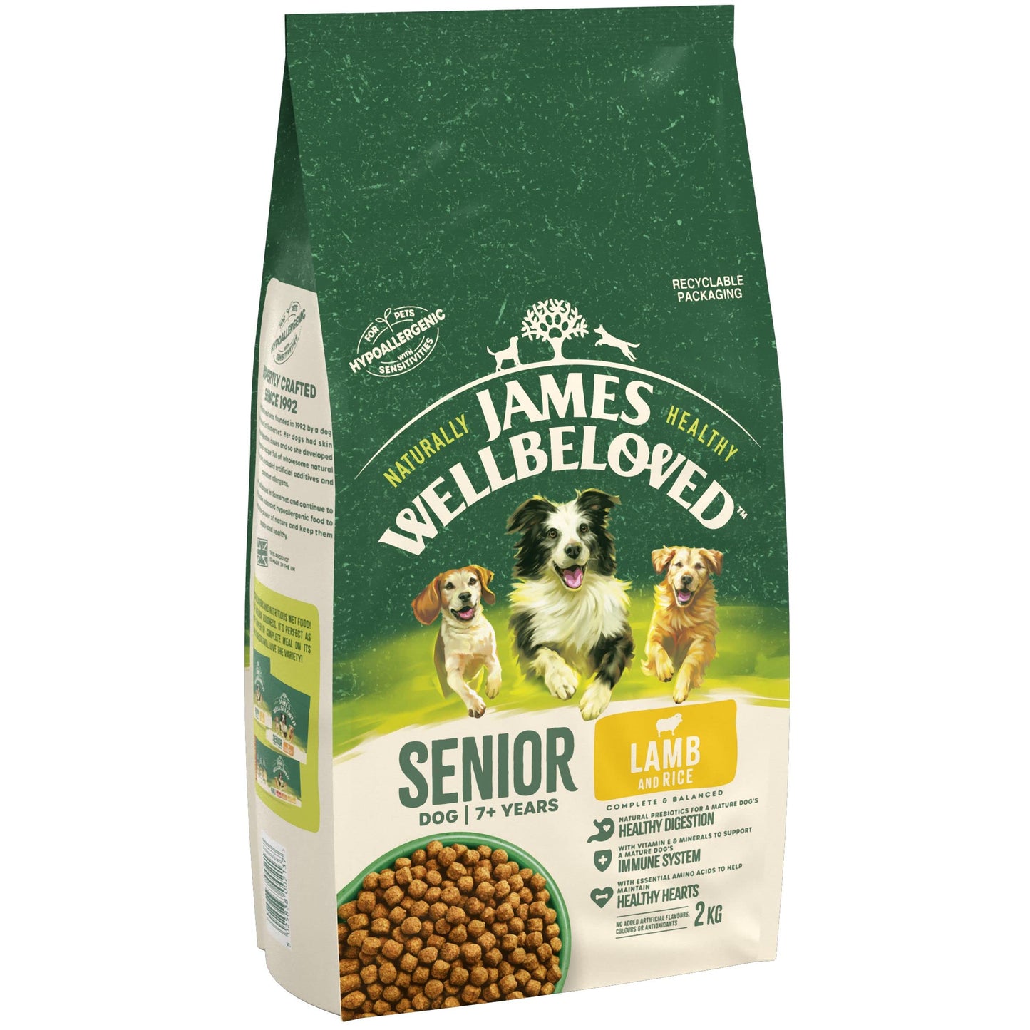 JAMES WELLBELOVED - Hypoallergenic Senior Dry Dog - Food - Bulk Dog Food Pack