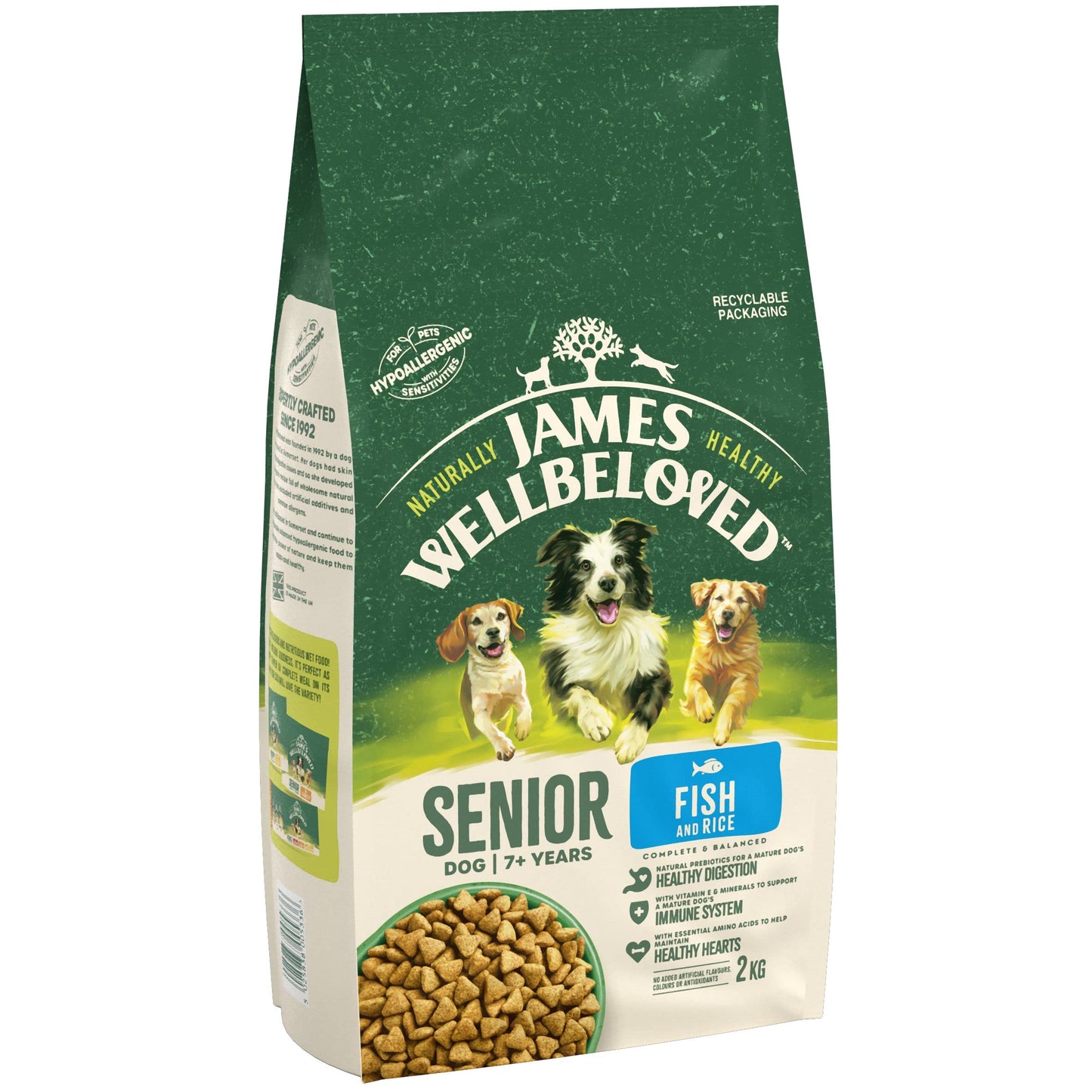 JAMES WELLBELOVED - Hypoallergenic Senior Dry Dog - Food - Bulk Dog Food Pack