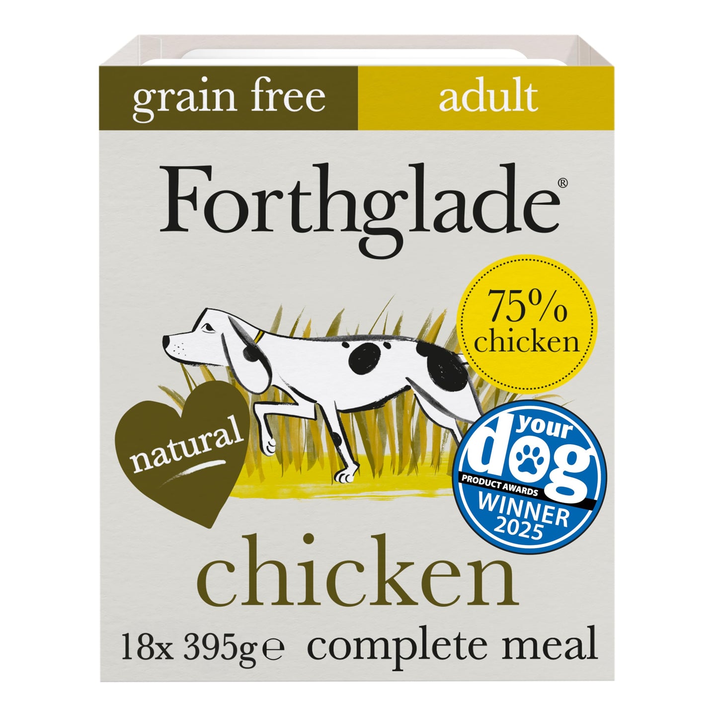 Forthglade Wet Dog Food Variety Pack - Grain Free & Hypoallergenic Dog Food, Adult 1 Year+, Turkey, Lamb & Duck with Vegetables, Complete Stomach Sensitive Meals, Natural Ingredients