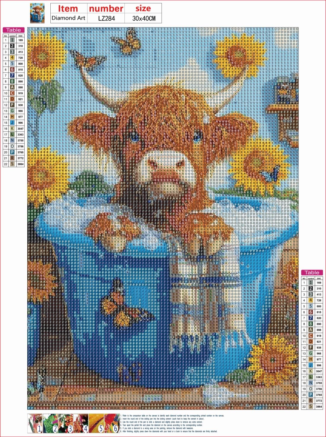cdsnxore Diamond Painting Kits for Adults, Animal Cow Diamond Art Kits for Adults Beginners, Diamond Arts Kits for Home Wall Decor 12 x 12 Inch (286)