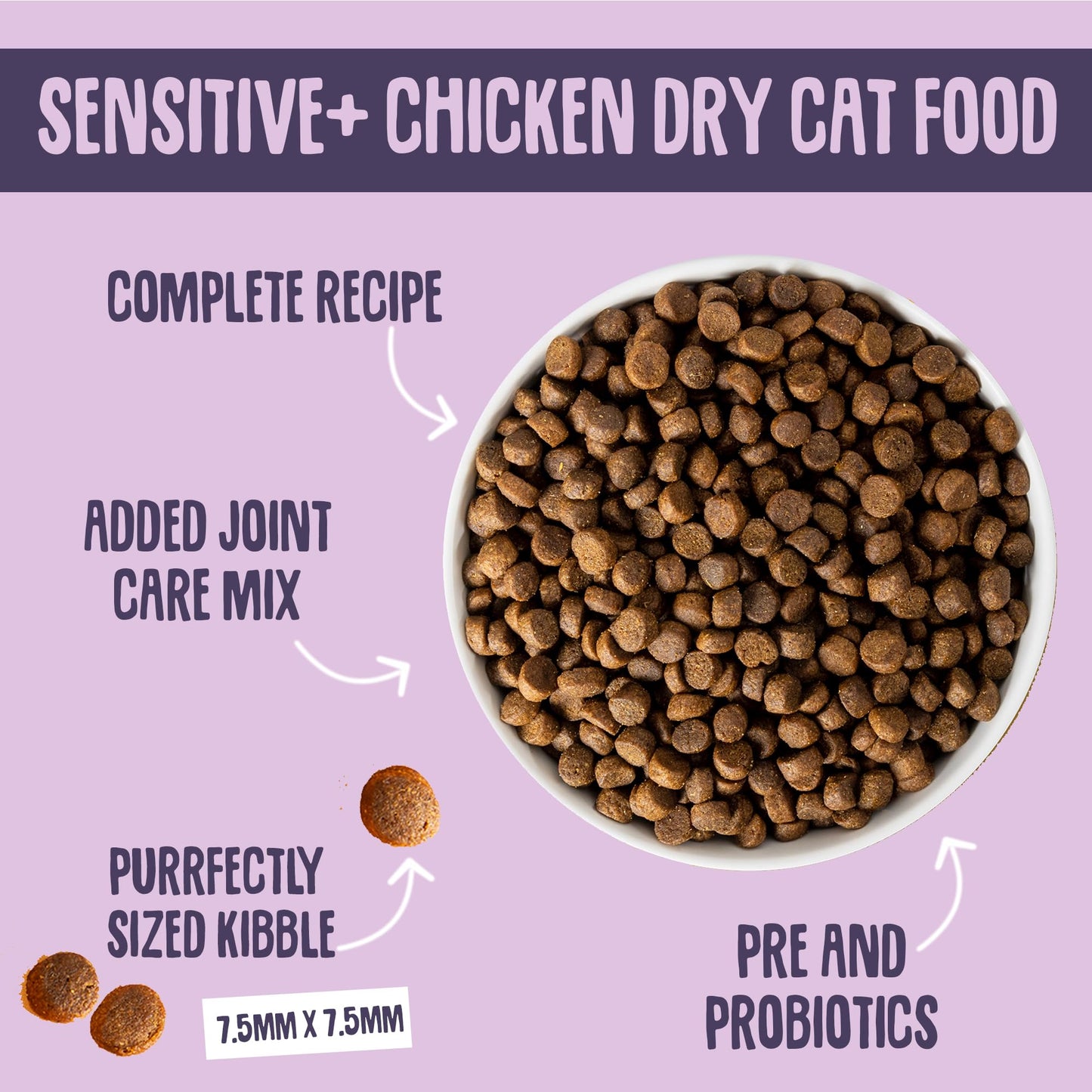 Scrumbles All Natural Dry Cat Food With 75% Chicken and Fresh Salmon, High Protein Food for Adults And Seniors
