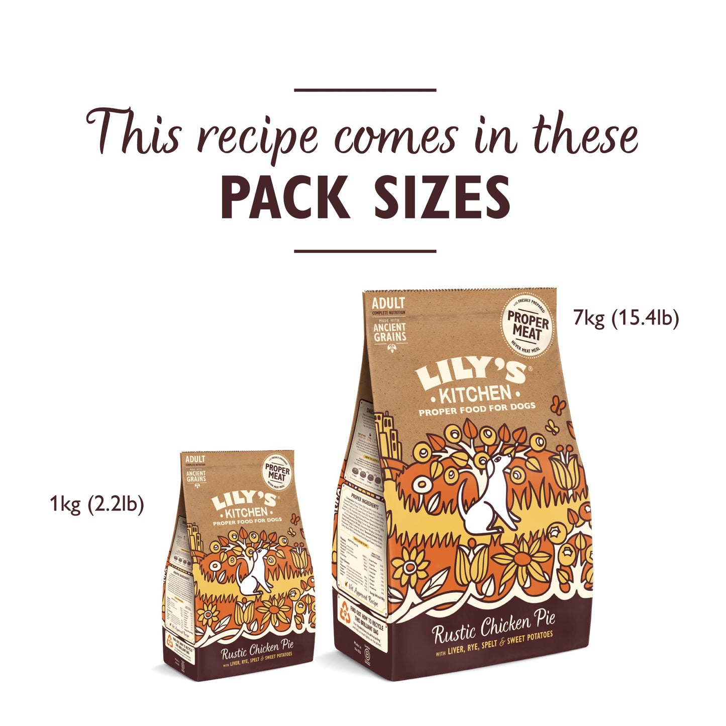Lily’s Kitchen Made with Natural Ingredients Adult Dry Dog Food Beef Stew with Ancient Grains 1kg Bag