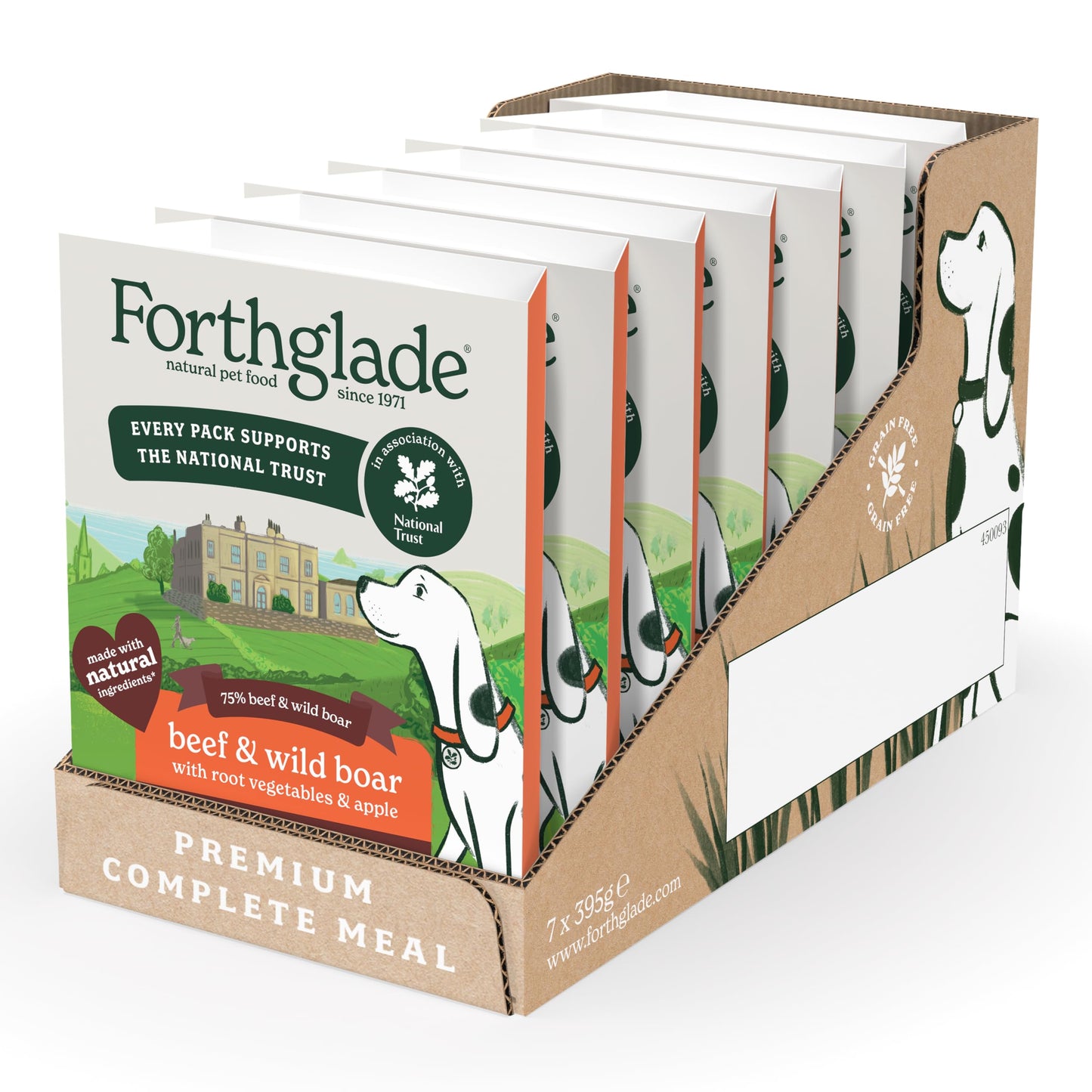 Forthglade Wet Dog Food, National Trust Variety Pack - Grain Free & Hypoallergenic Dog Food, Adult 1 Year+, Turkey & Goose and Duck & Venison, Stomach Sensitive, Natural Ingredients