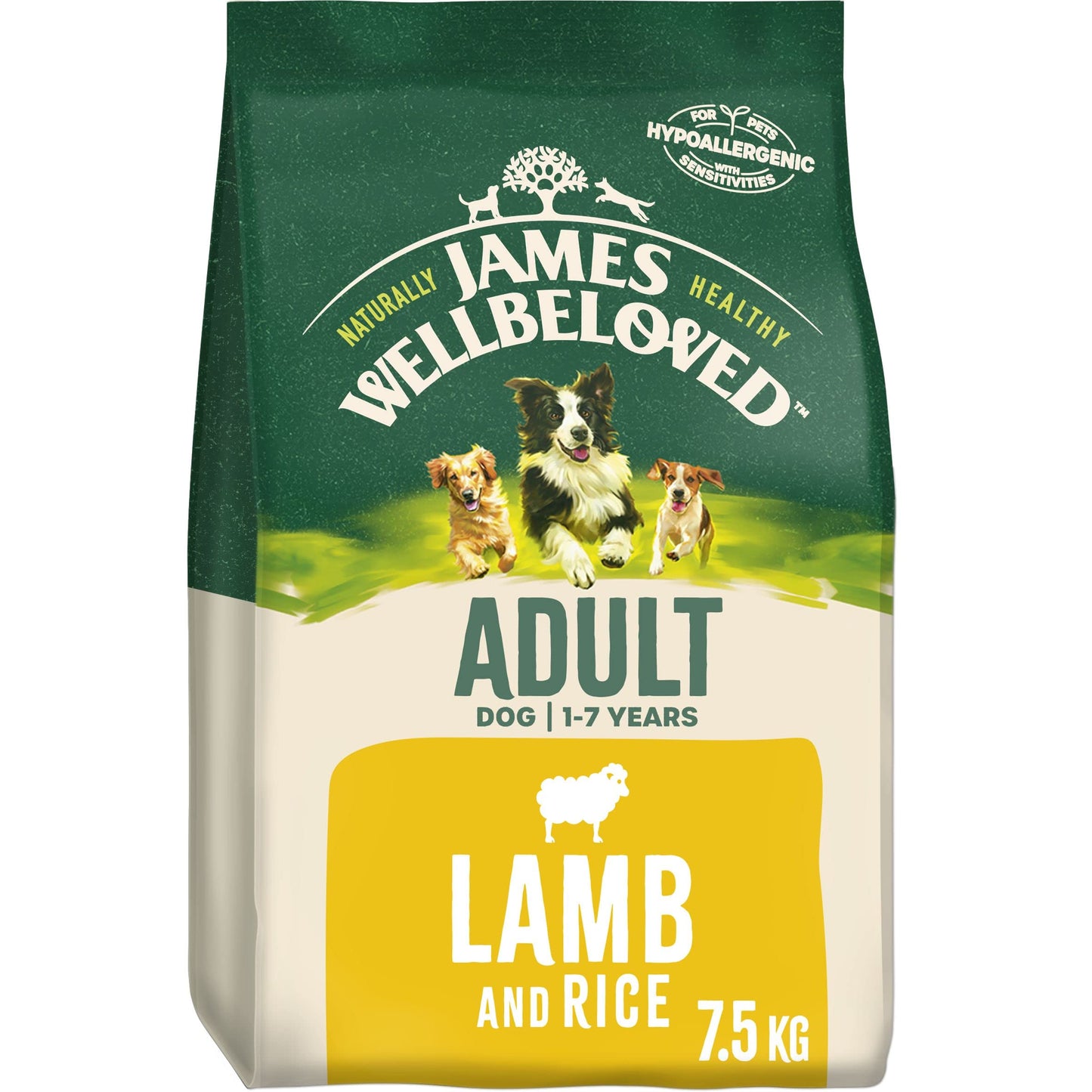JAMES WELLBELOVED - Hypoallergenic Adult Dry Dog Food - 15 kg - Turkey & Rice - Bulk Dog Food Pack