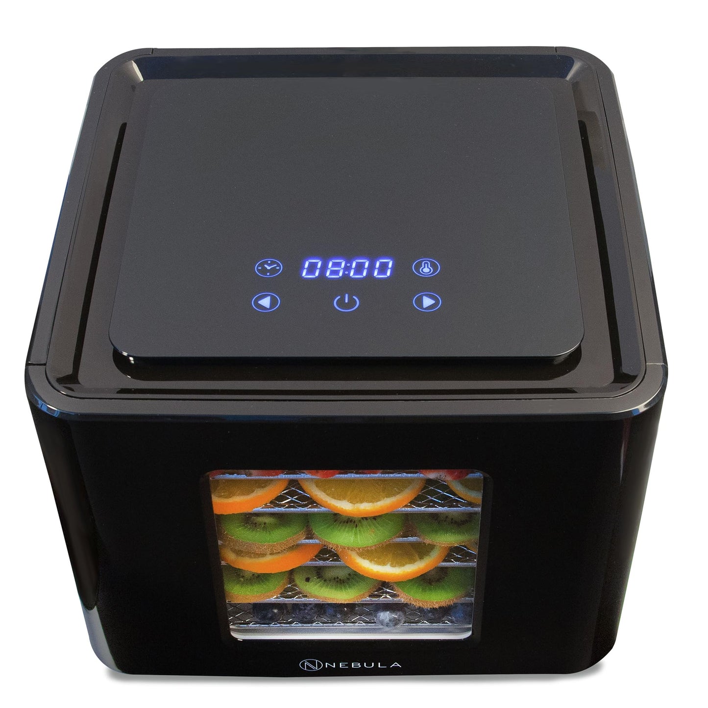 Nebula 450W Round 5 Tray Food Dehydrator | Adjustable Height, 35-70°C Temperature Control, 1-48 Hour Timer, Mesh Trays | Compact & Efficient Drying for Fruits, Vegetables, Meat, Herbs & Snacks