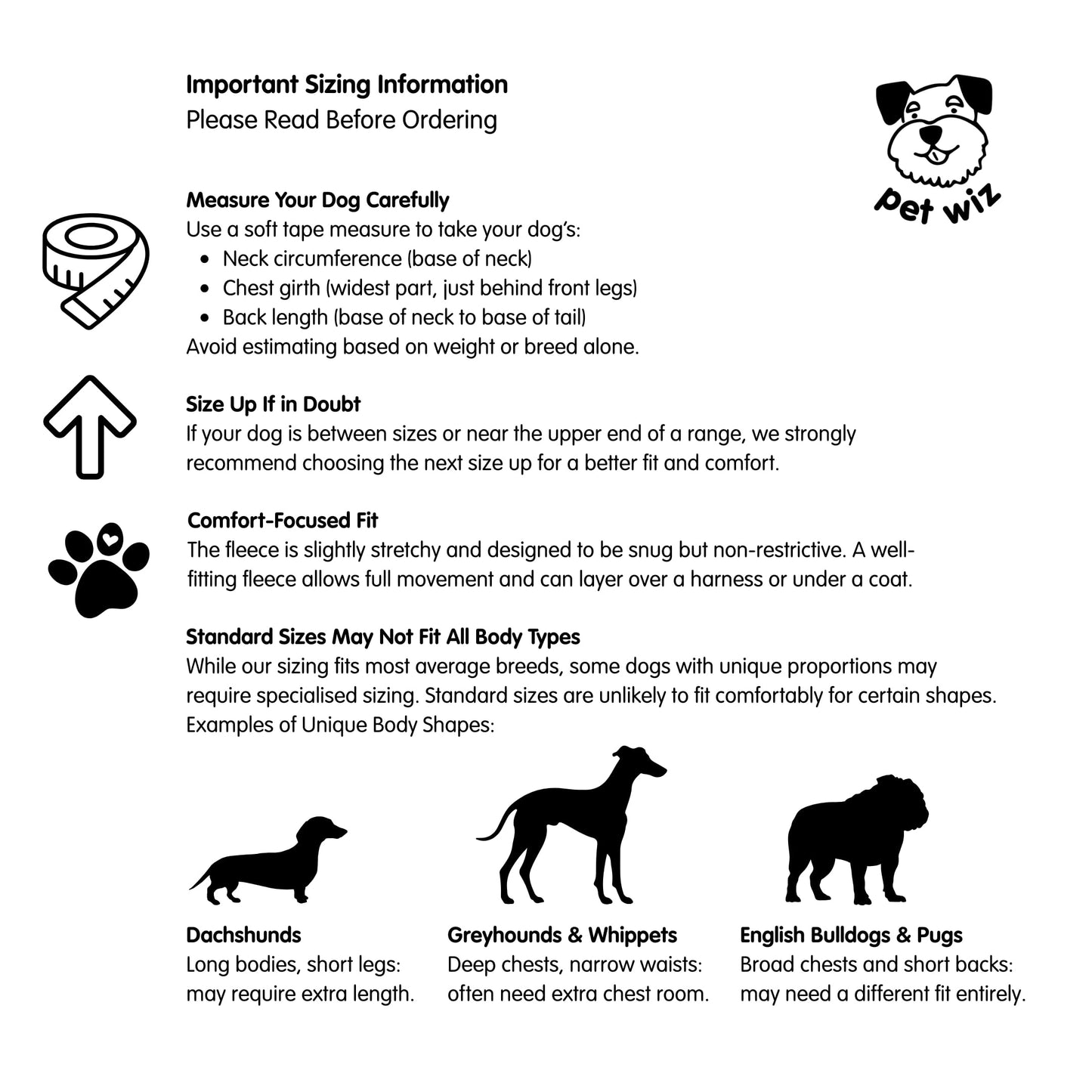 Warm Four-Legged Dog Fleece – Super Soft, Weather-Resistant, Available in a Range of Sizes and Colours