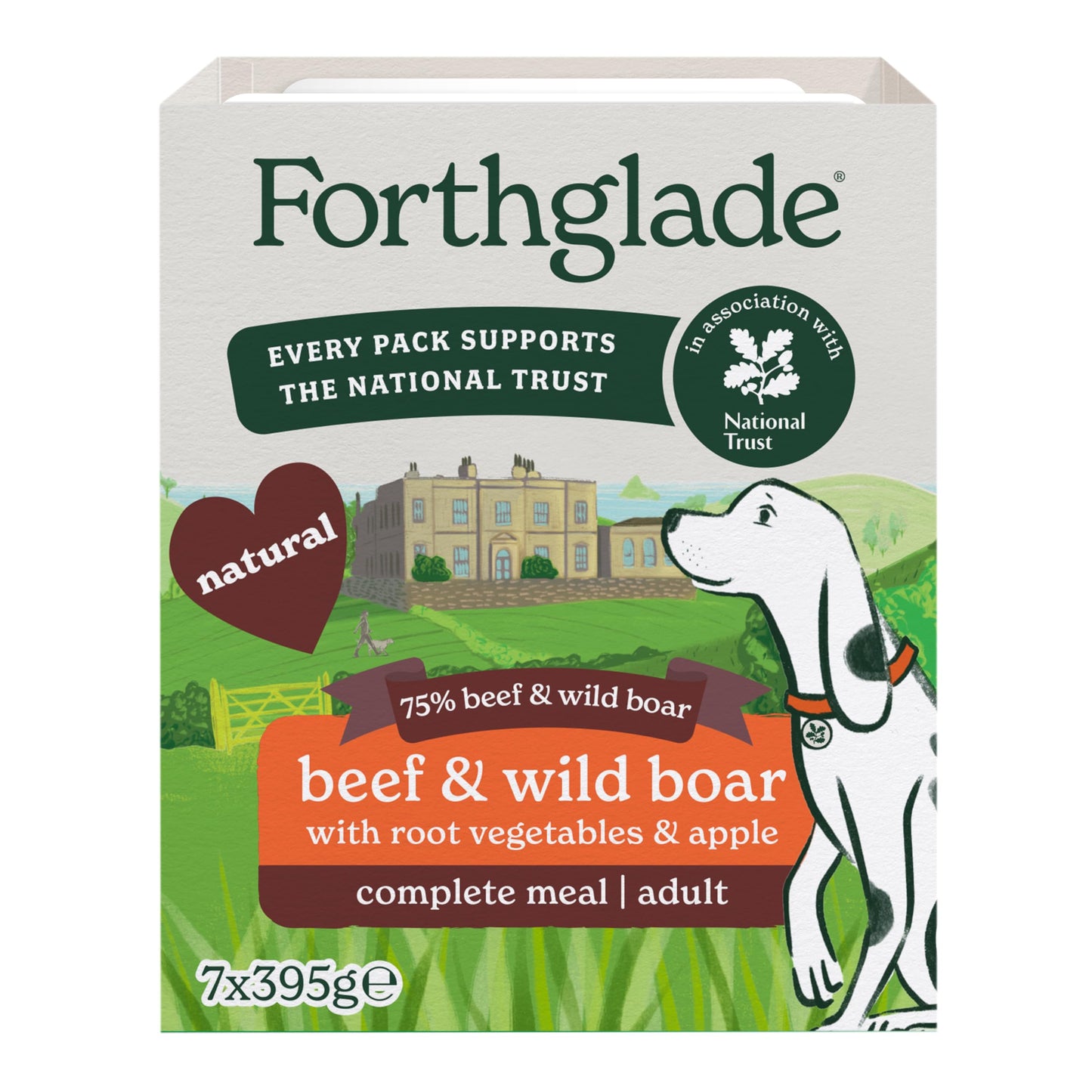 Forthglade Wet Dog Food, National Trust Variety Pack - Grain Free & Hypoallergenic Dog Food, Adult 1 Year+, Turkey & Goose and Duck & Venison, Stomach Sensitive, Natural Ingredients