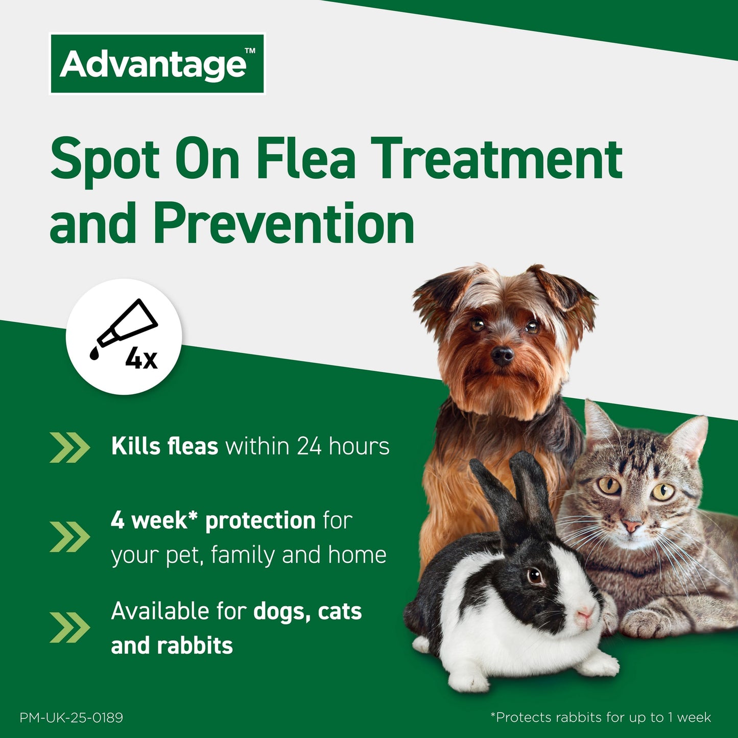 Advantage 250 Flea Spot On Treatment 1 Pipette 2.5ml 10-25kg