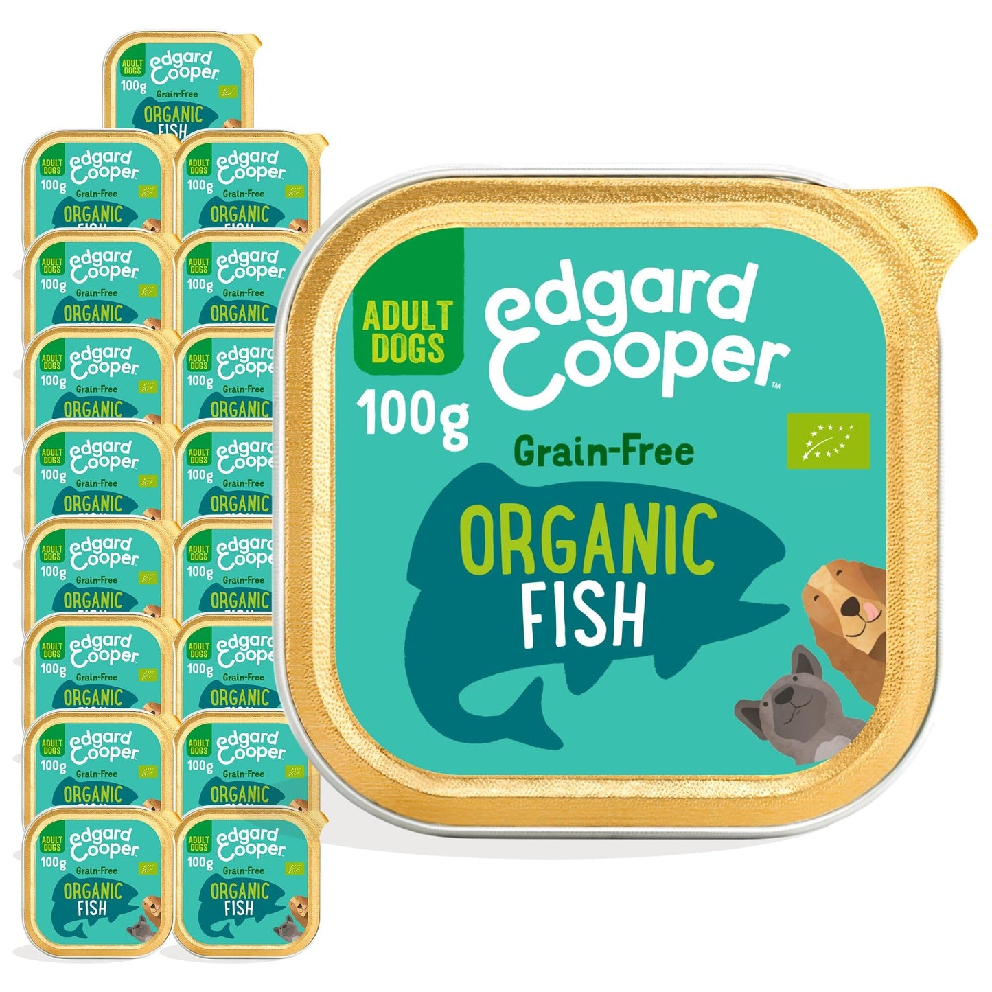 Edgard Cooper Grain-Free Wet Dog Food for Adult Dogs, (11 x 150g), Natural Dogs Food in Cup with Fresh Meat & Amino Acids, Gluten-Free, High Protein