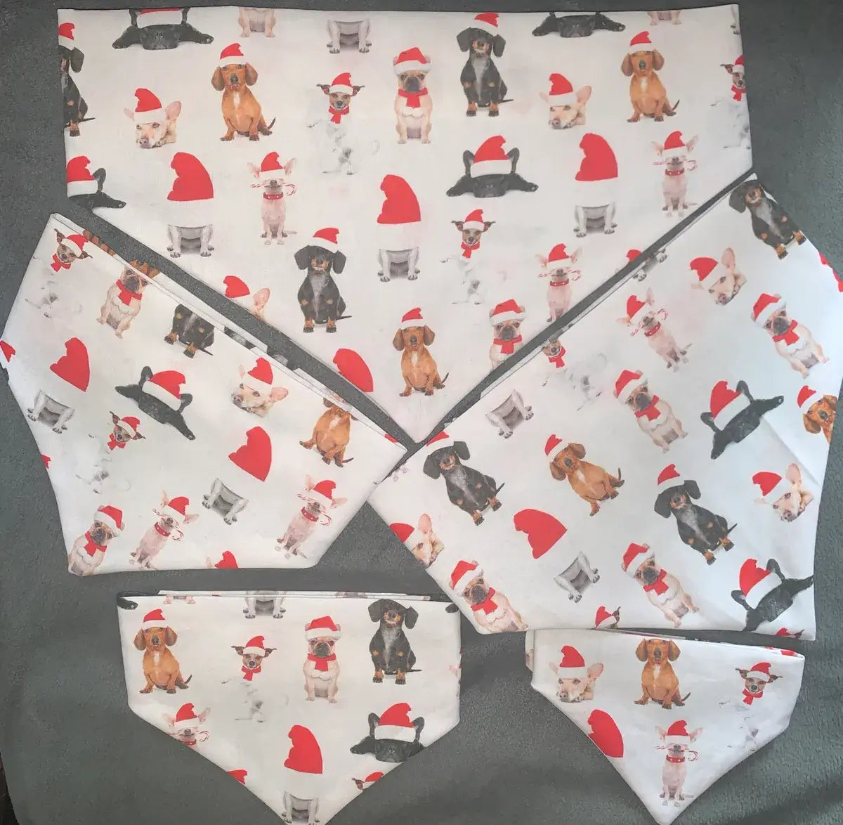 Dogs In Santa Hats Pet Bandanas - Dog Cat