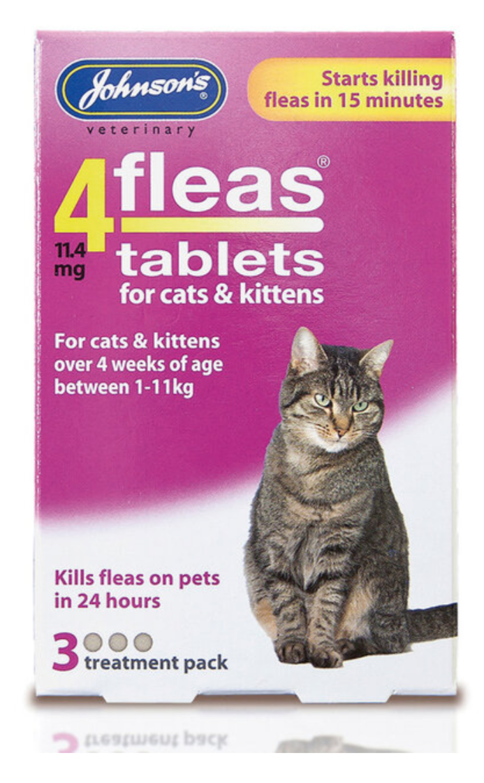 JVP Cat Kitten 4Fleas 11.4mg 3 Tablets