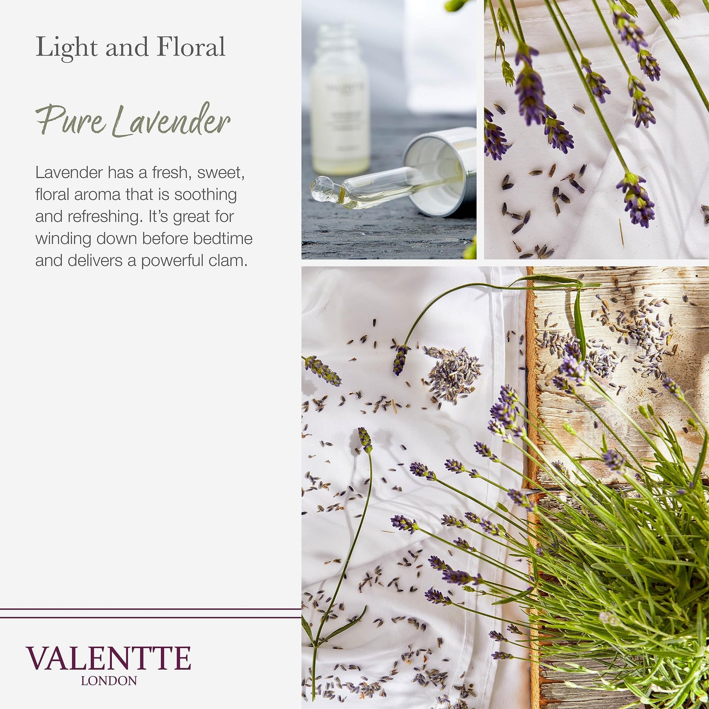 Scented Gift Box with Candle, Reed Diffuser, and Room Mist, Aromatherapy Essential Oils, Long Lasting Fragrance, Made in the UK (Lemongrass and Rosemary) (150g, 100ml, 30ml) - Valentte