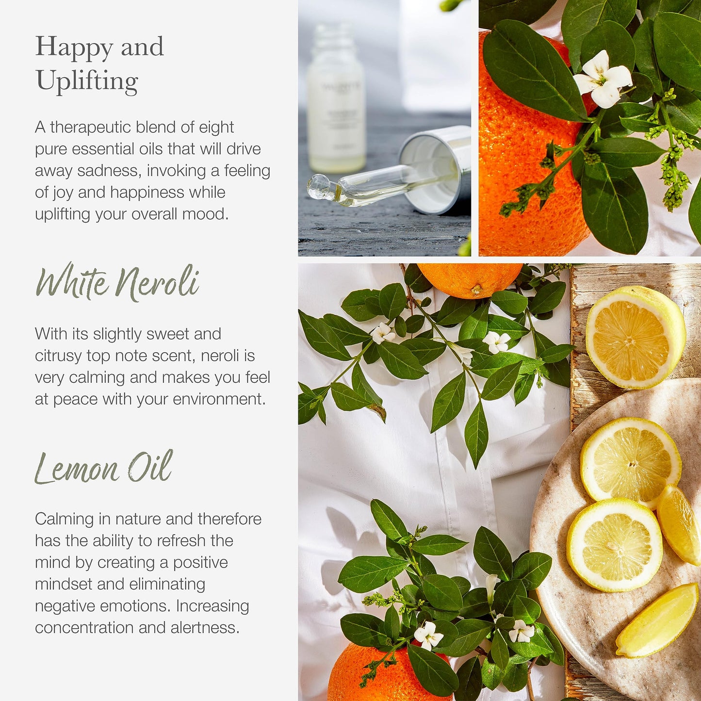 Scented Gift Box with Candle, Reed Diffuser, and Room Mist, Aromatherapy Essential Oils, Long Lasting Fragrance, Made in the UK (Lemongrass and Rosemary) (150g, 100ml, 30ml) - Valentte