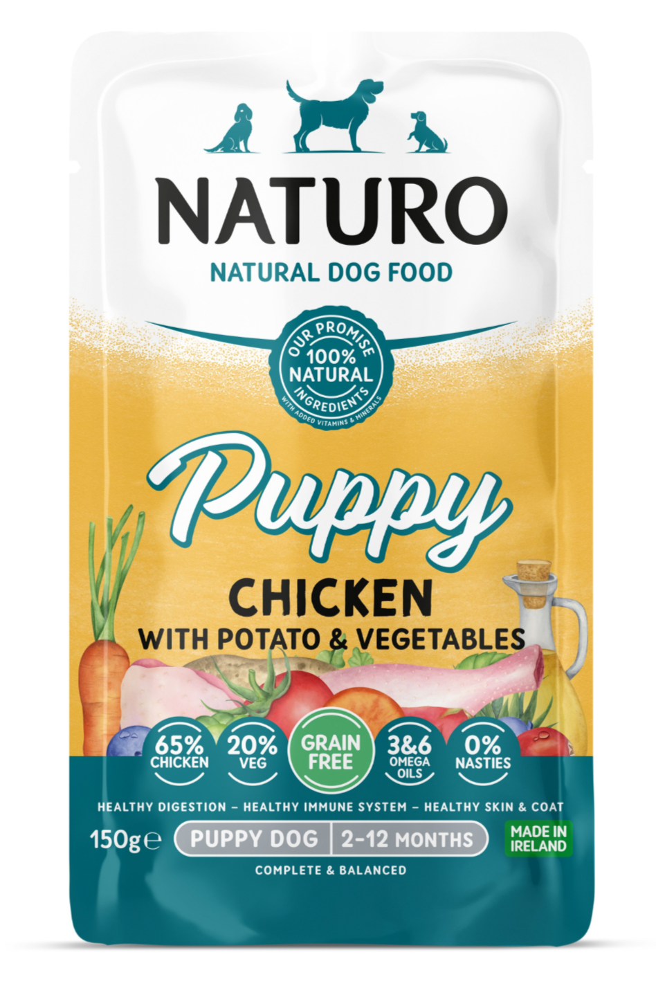 Naturo Puppy Grain Free Chicken with Potato & Veg 8 x 150g