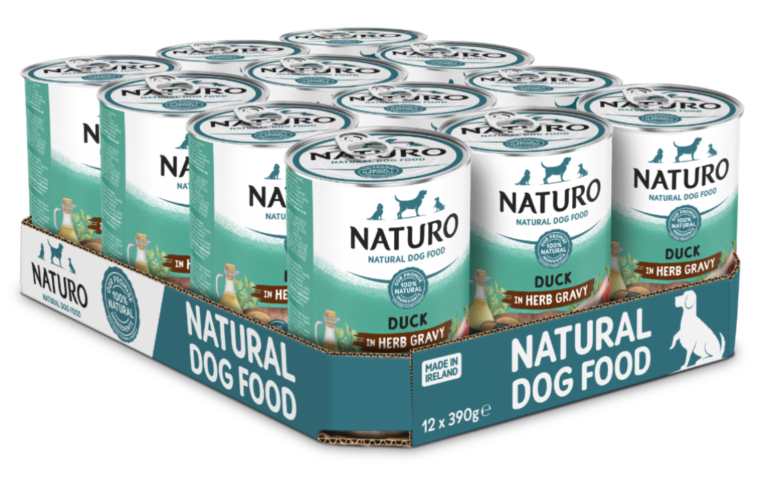 Naturo Adult Grain & Gluten Free Duck in Herb Gravy Tins 12 x 390g