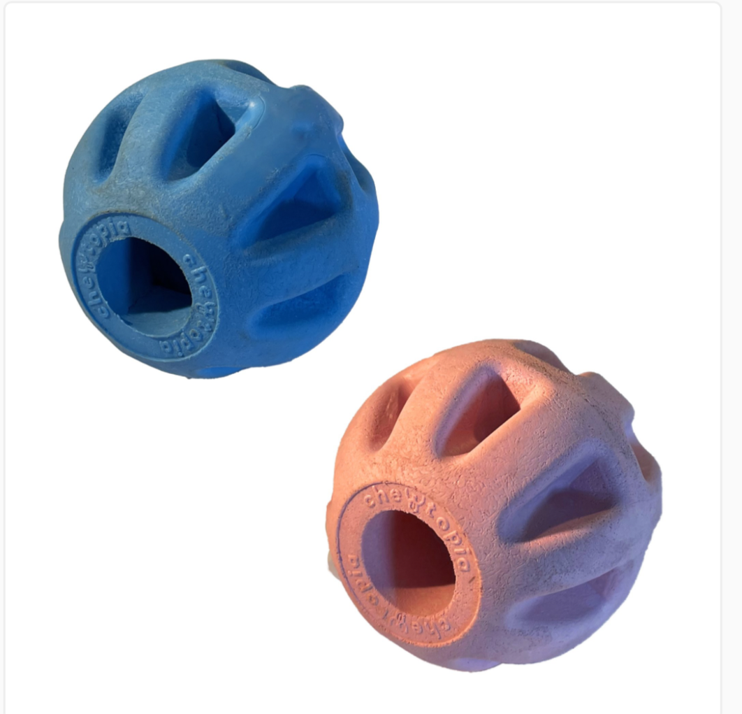 Classic Chewtopia Treat Ball x 2 1 pink 1 blue