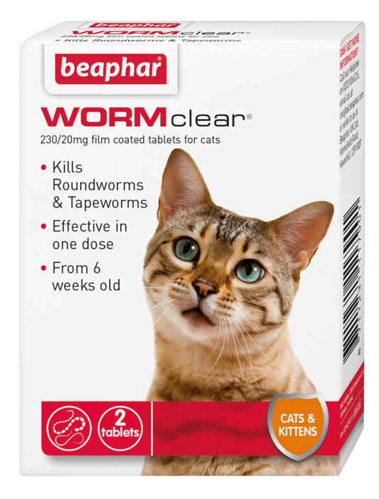 Beaphar WORMclear Worming Tablets for Cats 2 tablets