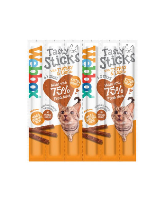 Webbox Tasty Sticks Cat Turkey & Lamb 12 x 6