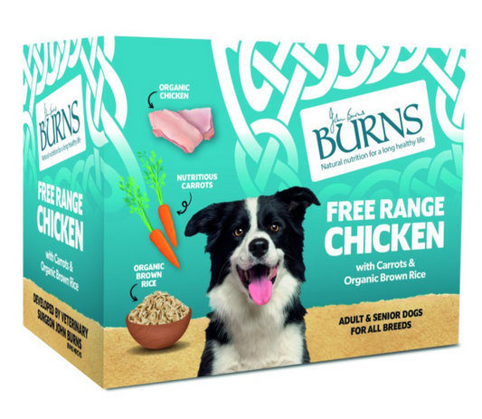 Burns Free Range Chicken with Carrots & Organic Brown Rice Trays 6 x 395g