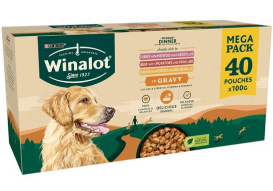 Winalot Adult Sunday Dinner in Gravy 40 x 100g