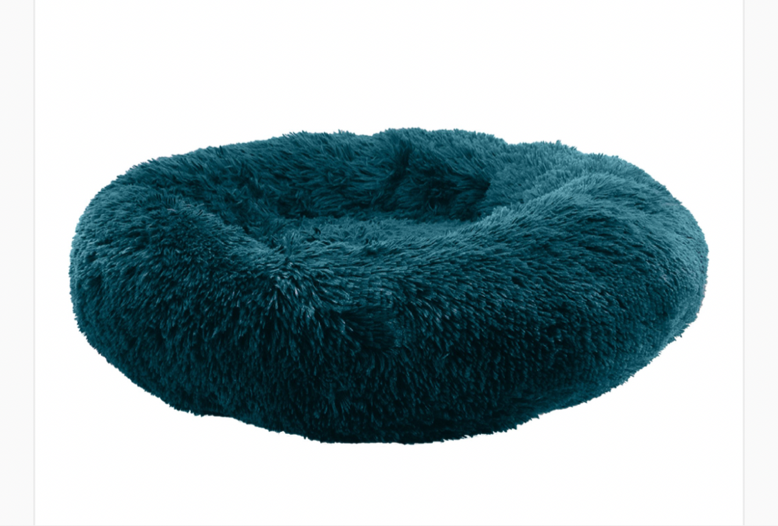 Ancol Sleepy Paws Super Soft Plush Donut Bed Teal 70cm