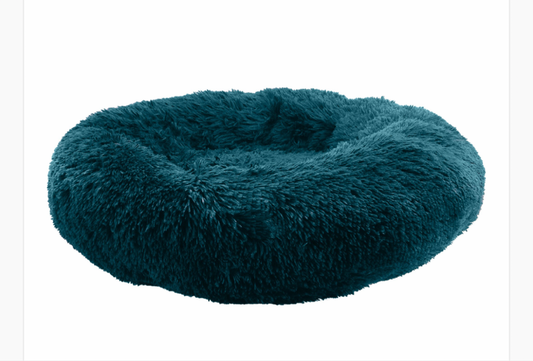 Ancol Sleepy Paws Super Soft Plush Donut Bed Teal 70cm