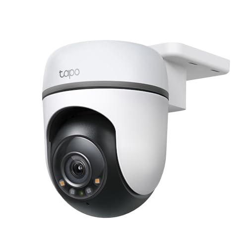 Tapo TC40 Pan/Tilt Smart Security Outdoor Camera, Full HD, 360° Smart Person Detection Motion Tracking, Color Night Vision, WiFi Camera No Monthly Fee, Two-Way Talk, IP65, Works with Alexa & Google