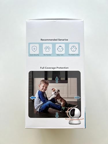 blurams Pet Camera 2K, Indoor Camera, Dog Camera, 360° Home Security Camera, Night Vision, Motion Tracking, 2-Way Talk, Cloud&SD, APP Control, Works with Alexa