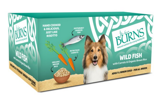 Burns Wild Fish with Carrots & Organic Brown Rice Trays 12 x 150g