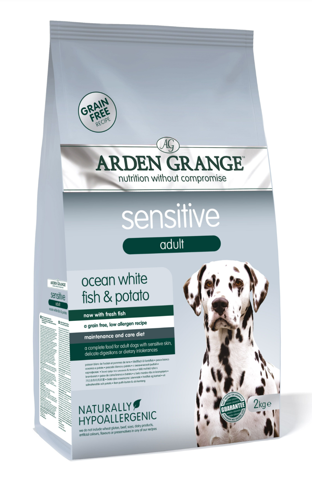 Arden Grange Adult Sensitive Ocean White Fish & Potato 2kg