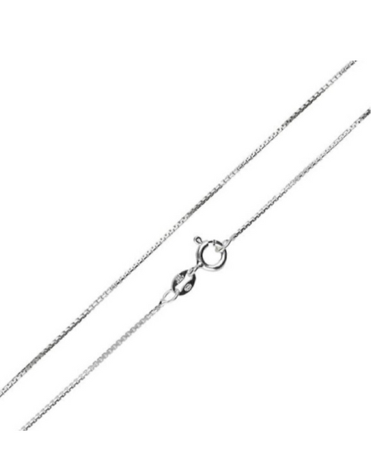 1.0mm Box Diamond Cut Chain Sterling Silver 925