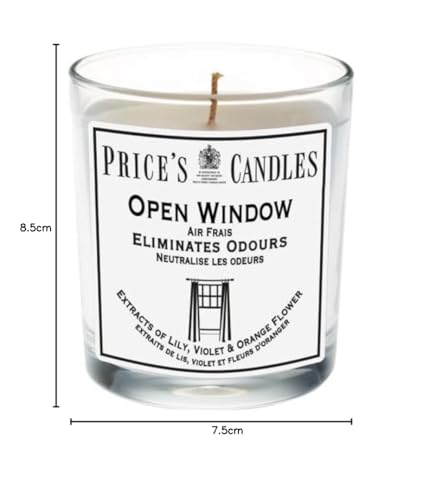 Price's - Household Pet Jar Candle - Odour Eliminating Candle - Made With Orange, Lemon & Thyme Extracts - Clean, Fresh, Quality Fragrance - Long Lasting Scent