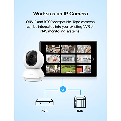Tapo C210 2K 3MP Pan/Tilt Indoor Camera House Security Camera, WiFi Camera, No Monthly Fee, AI Detection, Dog Puppy Camera, Baby Camera Monitor, 360° View, Night Vision, Works with Alexa & Google