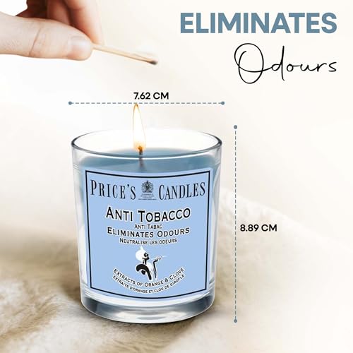 Price's - Household Pet Jar Candle - Odour Eliminating Candle - Made With Orange, Lemon & Thyme Extracts - Clean, Fresh, Quality Fragrance - Long Lasting Scent