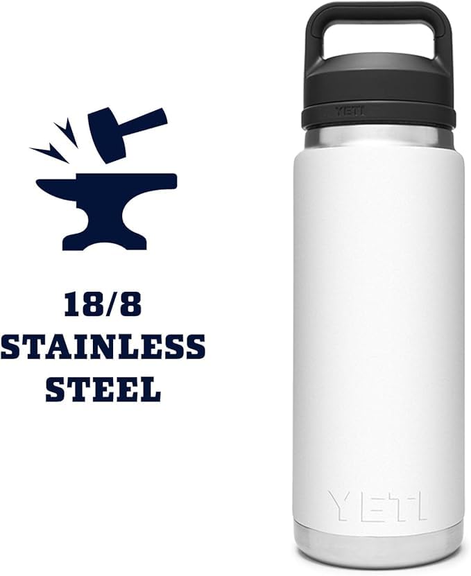 YETI Rambler Bottle Chug, Vaccum Insulated Stainless Steel Bottle with Leakproof Chug Cap, 26 oz (769 ml)