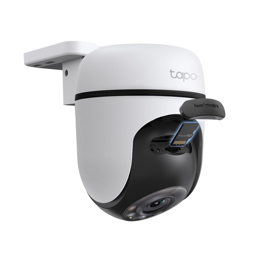 Tapo TC40 Pan/Tilt Smart Security Outdoor Camera, Full HD, 360° Smart Person Detection Motion Tracking, Color Night Vision, WiFi Camera No Monthly Fee, Two-Way Talk, IP65, Works with Alexa & Google