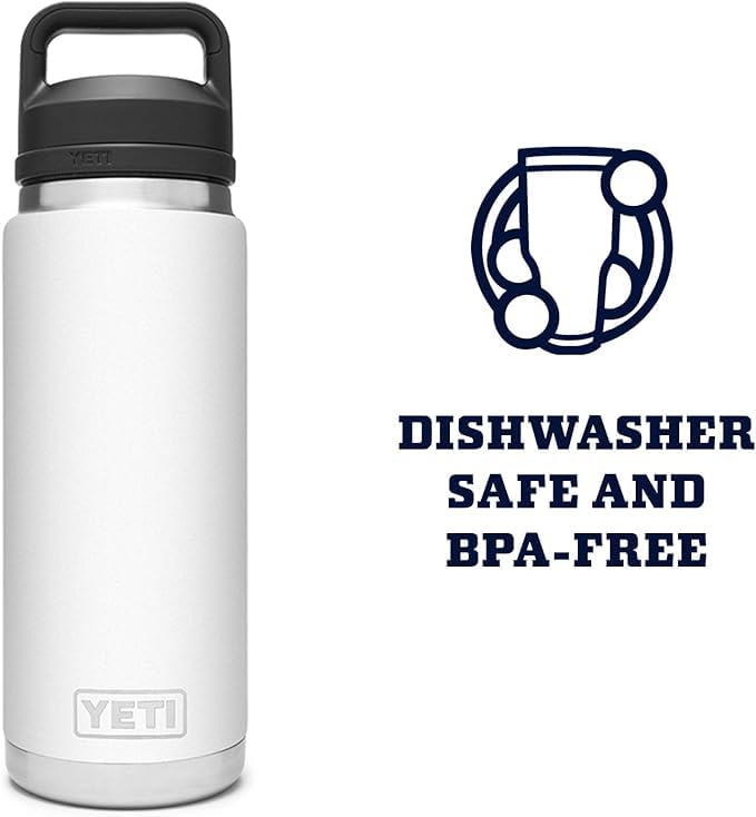 YETI Rambler Bottle Chug, Vaccum Insulated Stainless Steel Bottle with Leakproof Chug Cap, 26 oz (769 ml)