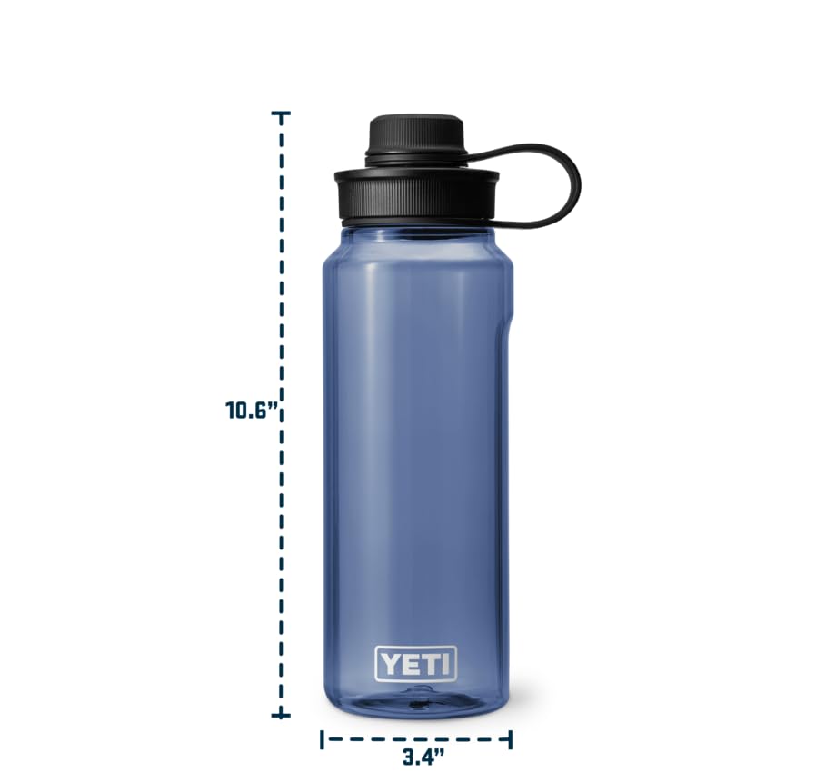 YETI Yonder Water Bottle with Leakproof Tether Cap, Lightweight and BPA-Free, 34 oz (1 L)