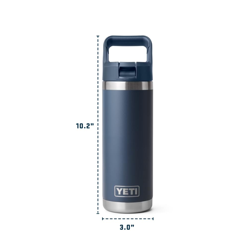 YETI Rambler C Straw Bottle, Stainless Steel Vacuum Insulated Bottle with Straw Cap, 18 oz (532 ml)
