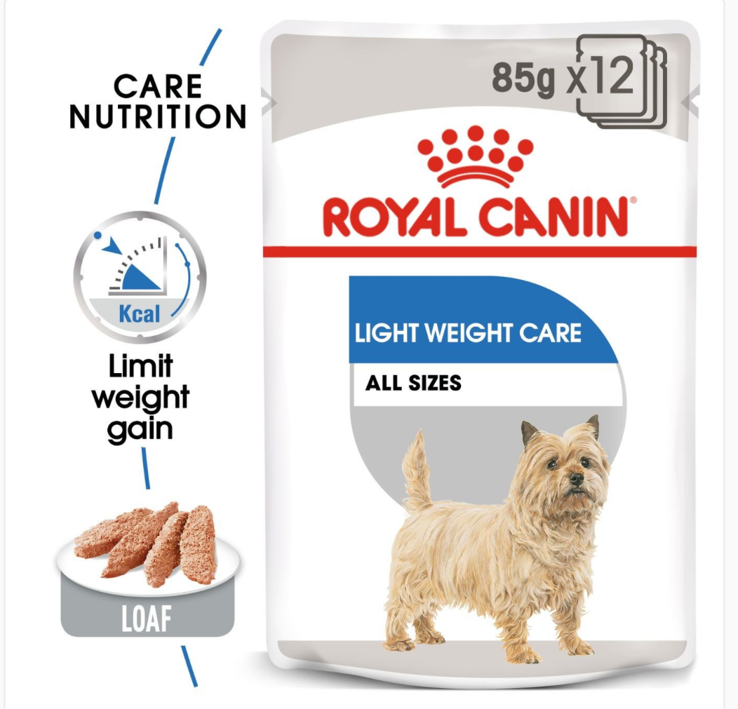 Royal Canin Light Weight Care Loaf Pouches 12 x 85g