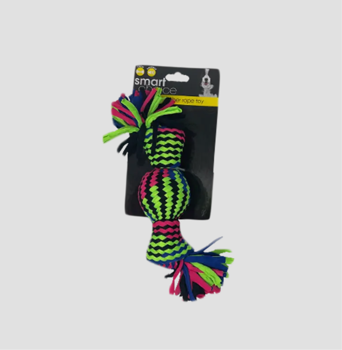 String Rubber Squeaky Rope Tug toy