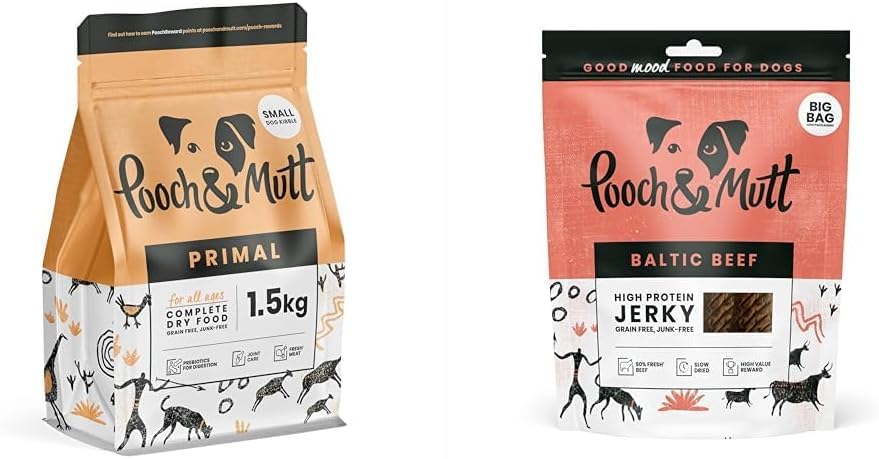 Pooch & Mutt - Meaty Jerky Treats, Grain Free Baltic Beef for Training Reward