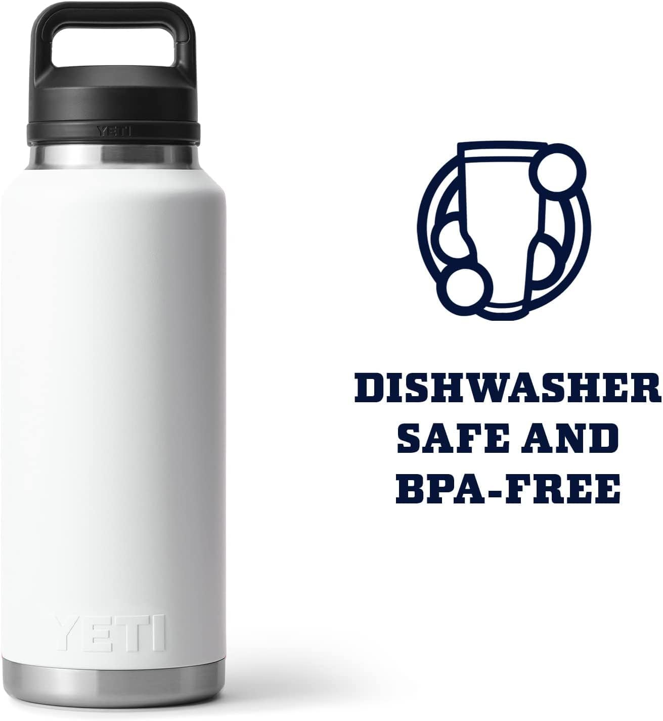 YETI Rambler Bottle Chug, Vaccum Insulated Stainless Steel Bottle with Leakproof Chug Cap, 46 oz (1.4 L)